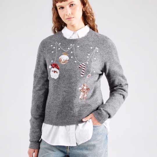 JDY Sweater 'JDYTWINKLE' in Grey