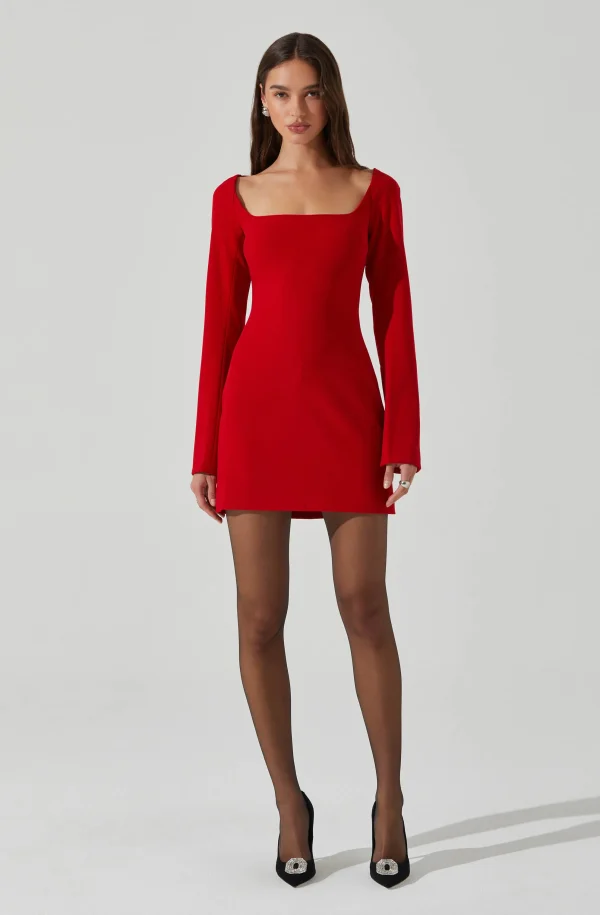 Calanthe Square Neck Mini Dress