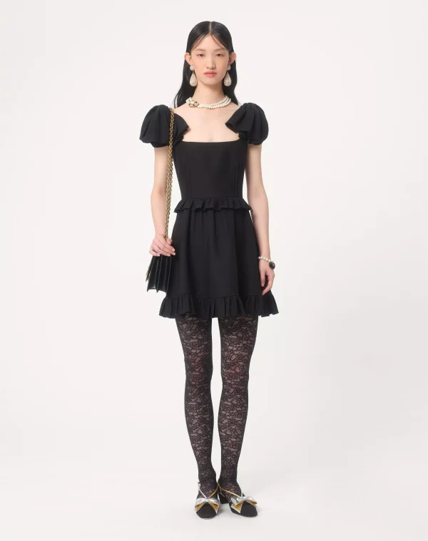 VALENTINO CREPE COUTURE SHORT DRESS