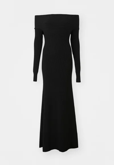 A.W.A.K.E. MODE OFF SHOULDER DRESS - MAXI DRESS - BLACK