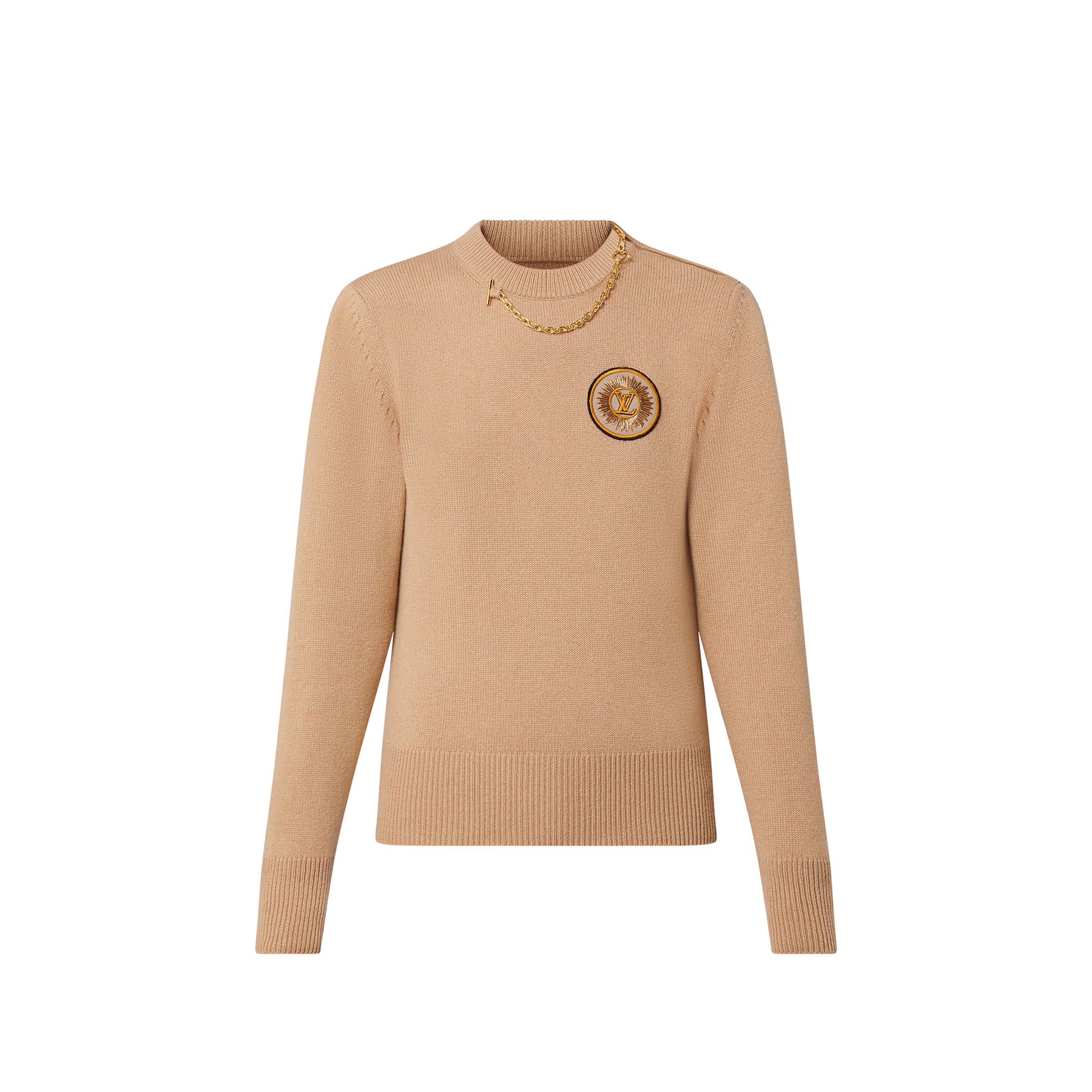 Louis Vuitton Chain Detail Patch Sweater